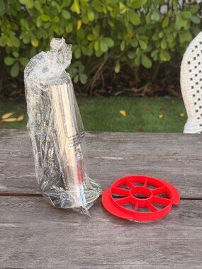 NEW Red & Stainless Steel Pineapple Corer Slicer Peeler for Diced Fruit Rings